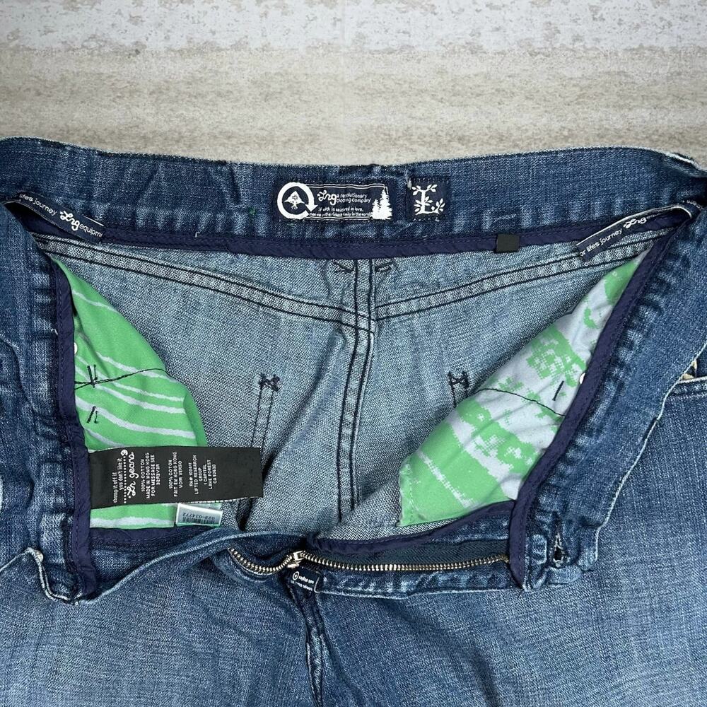 Vintage Y2K LRG Skater Jeans 38x32 Baggy Wide Leg Medium Wash Denim Embroidered - Picture 4 of 5